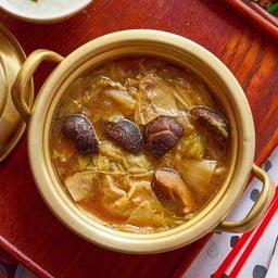 ผักต้มอาม่า(ผักกาดขาว เห็ดหอม)