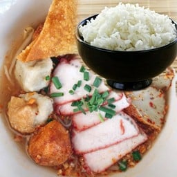 🔥ข้าวสวย+เกาเหลาต้มยำหมูแดง(ขายดี)