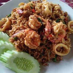 กระเพราซีฟู้ด+คลุกข้าว