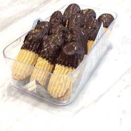 Chocolate Dipped with Strawberry Jam Cookies