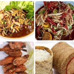 ปูปลาร้าซุปหน่อปีกไก่เหนียว2โค้กใหญ่