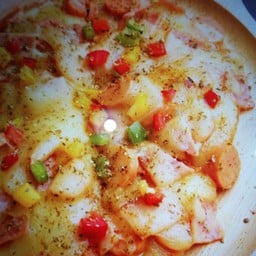 โรตีพิซซ่าข้าวโพดชีส