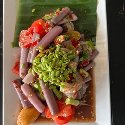 ตำสายบัวกุ้งสด