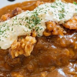 ข้าวแกงกะหรี่ญี่ปุ่น+ไก่กรอบอบชีส