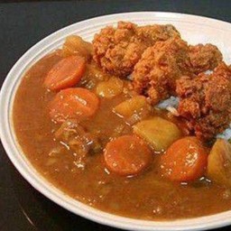 ข้าวแกงกะหรี่ญี่ปุ่น+ปีกบนเกาหลี3