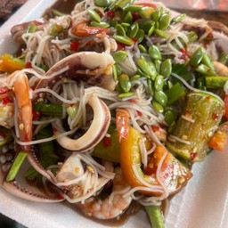 ตำซั่วหมึกกุ้งสุก