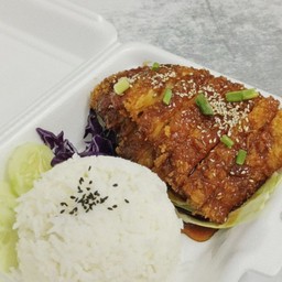 ข้าวไก่กรอบหมาล่า