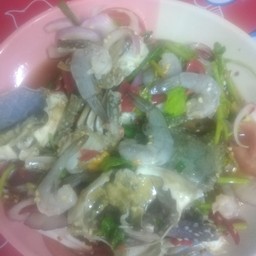 [อร่อยซ่ากับโค้ก] ตำปูม้ากุ้งสด +  โค้ก ออริจินัล (ขวด) 