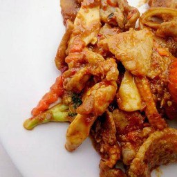 ผัดพริกเผาหมู (กับข้าว)