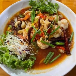 กุ้งราดซอส (กุ้งเล็ก)