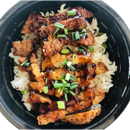 ข้าวหน้าไก่ทอด ซอสเทอริยากิ