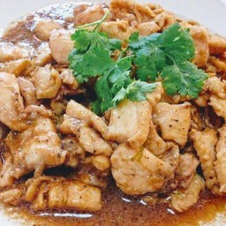 หมูกระเทียม (กับข้าว)