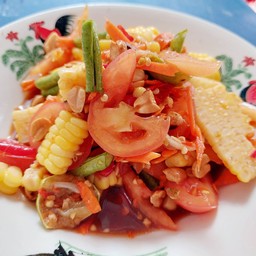 ตำข้าวโพดใส่ปลาร้า