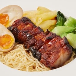 บะหมี่หมูแดงฮ่องกงส่วนท้อง