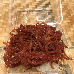 ข้าวเหนียว+หมูฝอย
