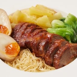 บะหมี่หมูแดงฮ่องกงส่วนสันในไร้มัน