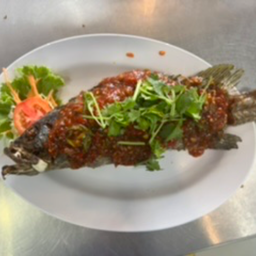 กะพงราดพริก/3รส/2น้ำ/ซอสมะขาม