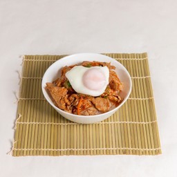 ข้าวหน้าหมูเกาหลีไข่ออนเซ็น