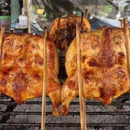 ไก่ย่างตัว+ตำกุ้งสด