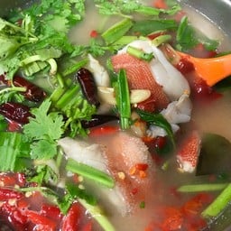 ต้มยำเนื้อปลาเก๋าแดง