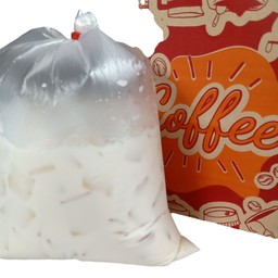 นมสดเย็นถุงกระดาษ