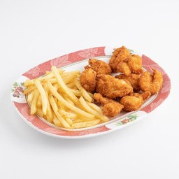 กุ้งชุบแป้งทอดกับเฟร้นฟราย