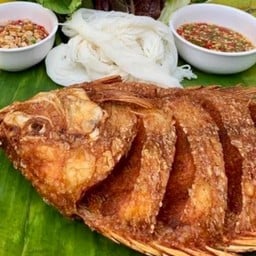 เมี่ยงปลาทับทิมทอด