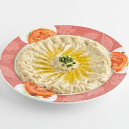 มะเขือม่วงย่างสับละเอียดผสมกับแปะงา