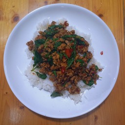 ข้าวราดกระเพาหมูสับ70