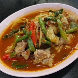 แกงป่าลูกชิ้นปลากราย