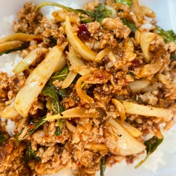 ผัดพริกเผาหมูสับ