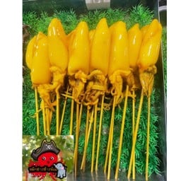 หมึกย่างช้างน้อย&สาหร่ายอบกรอบ ตลาดวงเวียน มทส.ประตู 1