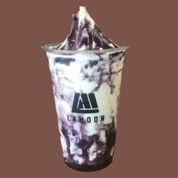 นมสดบลูเบอร์รี่ ปั่น