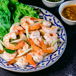 เมี่ยงกุ้งลวก