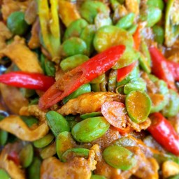 สะตอผัดพริกแกงไก่