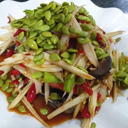 ตำปลาร้าเม็ดกระถิน