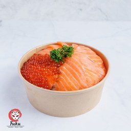 ข้าวหน้าแซลมอนออนเซ็น. ฟรีโชยุ,วาซาบิ