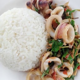 กระเพราปลาหมึก