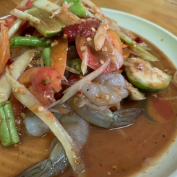 ตำไหลบัวกุ้งสด