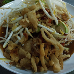 ตำไทยโรยกากหมู