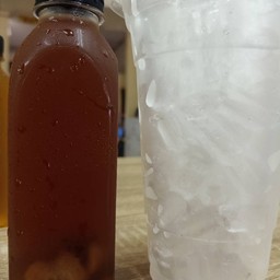 น้ำลำไย + น้ำแข็ง