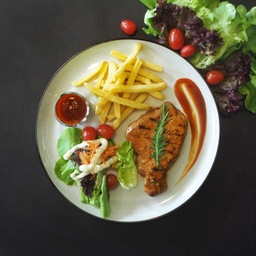 สเต็กหมูซอสบาร์บีคิว