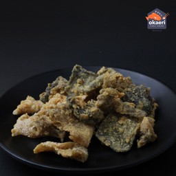 หนังปลาแซลมอนทอดกรอบ