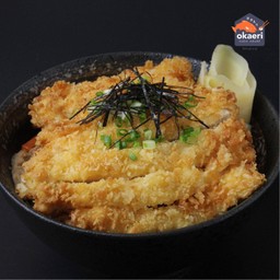 ข้าวหน้าหมูทอดราดไข่