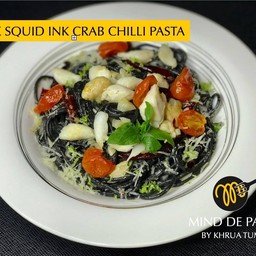 Spaghetti black ink Spicy Crab (พาสต้า ปู เส้นหมึกดำสไปซี่)