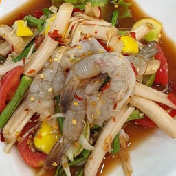 ตำไหลบัวกุ้งสด