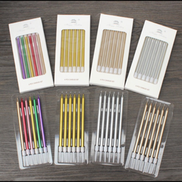 เทียนเรียบทรงสูงเมทัลลิค  1 แท่ง