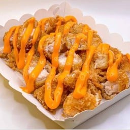 ข้าวไก่กรอบ ราดชีส