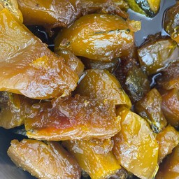 ฟักทองเชื่อมราดกะทิ