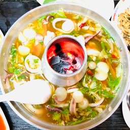 หมึกนึ่งมะนาว (ขนาดหม้อไฟ)